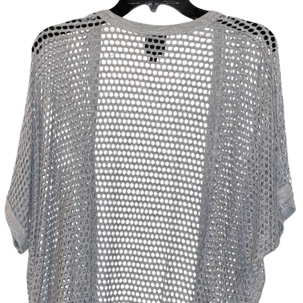 BOBEAU Gray Wide Fishnet Open Cardigan Kimono SZ S_2